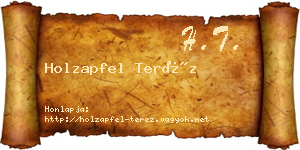 Holzapfel Teréz névjegykártya